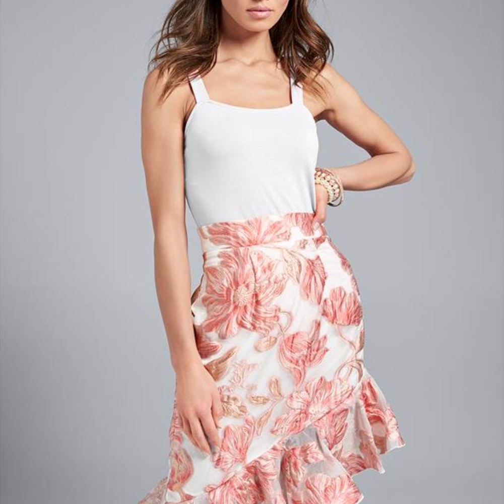 Pink Multi Floral Skirt
